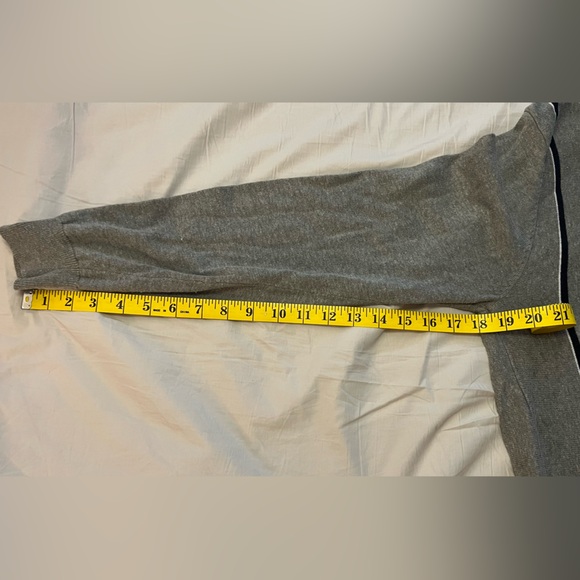 British Invasion Gray Striped Crew Neck Sweater - Picture 5 of 6